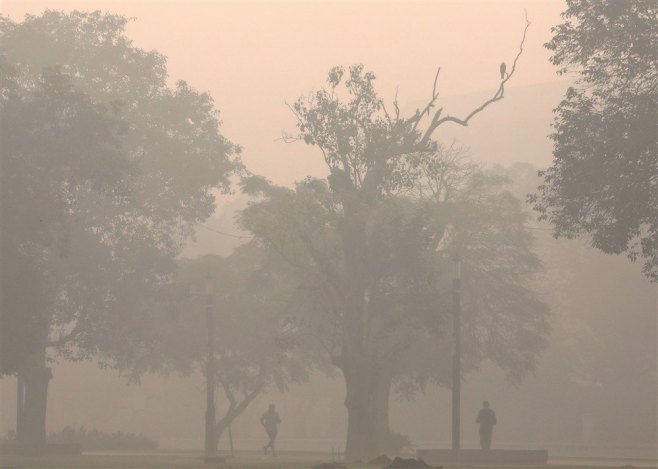 Густ смог прекрио Њу Делхи (Фото: EPA-EFE/RAJAT GUPTA) - 