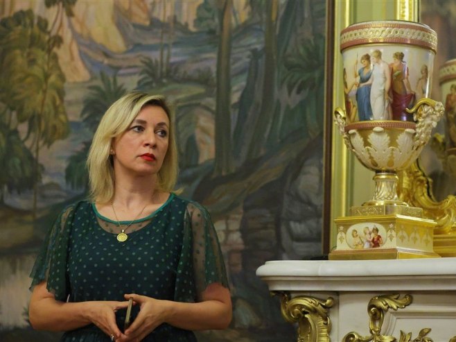 Marija Zaharova (Foto: EPA-EFE/EVGENIA NOVOZHENINA/POOL) - 