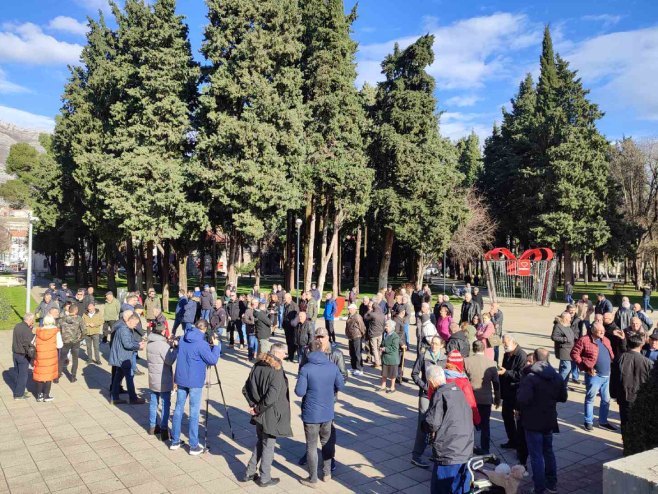 Trebinje - protesti (Foto: RTRS)