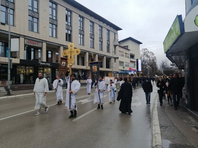 Bogojavljenska litija u Banjaluci (Foto: RTRS)