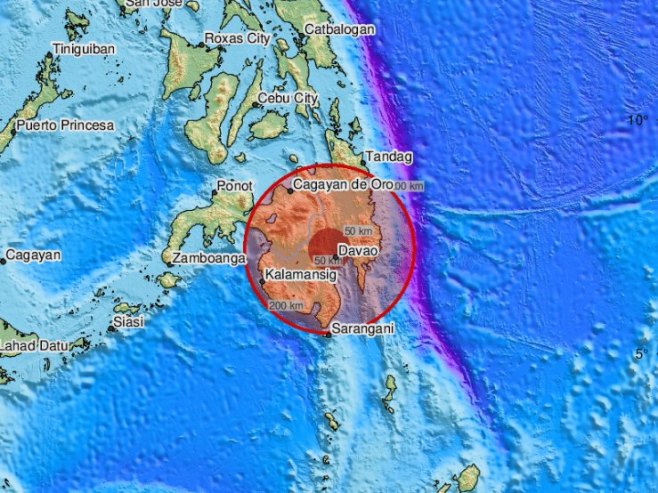 Филипини, земљотрес (Фото: twitter.com/LastQuake) - 
