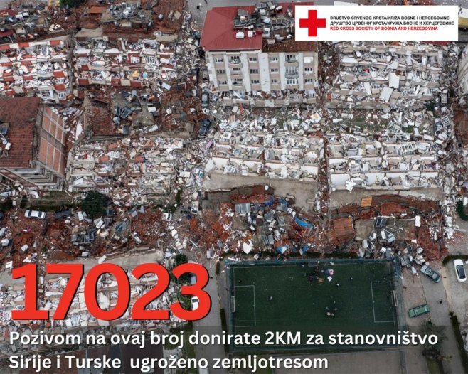 За помоћ Турској и Сирији покренут хуманитарни број 17023