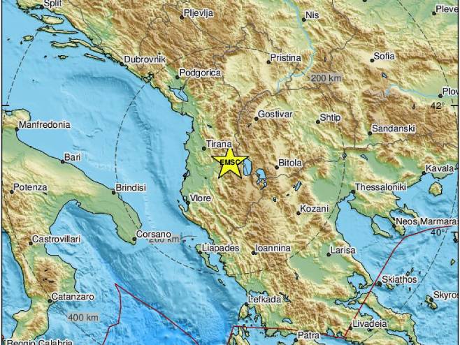 Земљотрес у Албанији (Фото: emsc-csem.org) - 
