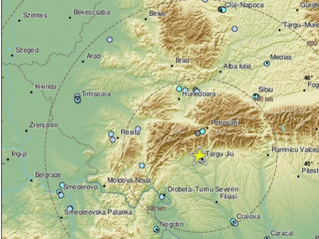 Земљотрес у Румунији (Фото:EMSC/twiter) - 