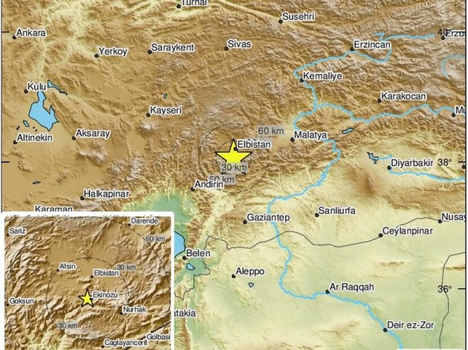 Земљотрес у Турској (Фото: twitter.com/LastQuake) Земљотрес у Турској (Фото: twitter.com/LastQuake) -