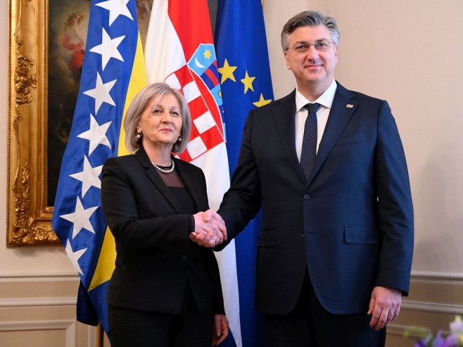 Састанак Бојане Кришто и Андреја Пленковића (Архив) - Фото: СРНА