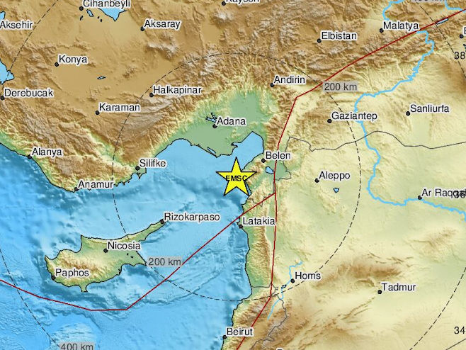 Земљотрес у Турској (Фото: EMSC) - 