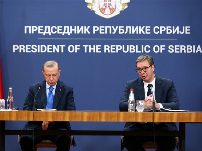 Александар Вучић и Реџеп Тајип Ердоган (Фото: EPA-EFE/ANDREJ CUKIC/илустрација) Александар Вучић и Реџеп Тајип Ердоган (Фото: EPA-EFE/ANDREJ CUKIC/илустрација) -