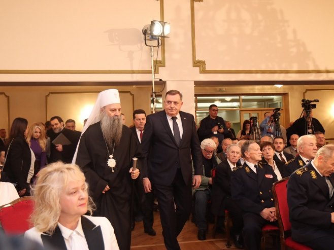 Милорад Додик и патријарх Порфирије (фото: predsjednikrs.net )