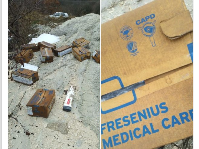 Медицински отпад на Бушком језеру (Фото: Screenshot/Facebook) - 