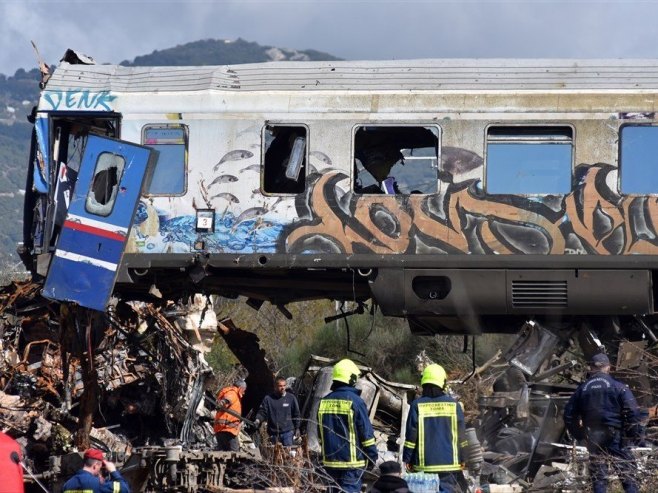Жељезничка несрећа у Грчкој (Фото: EPA-EFE/APOSTOLIS DOMALIS) - 
