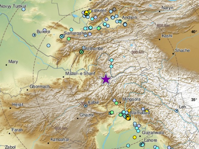 Земљотрес у Афганистану (Фото: EMSC) - 