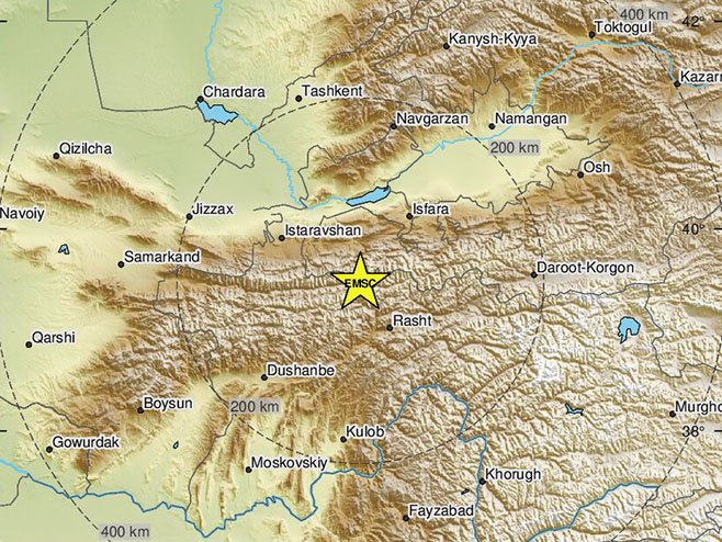 Јак земљотрес у Таџикистану