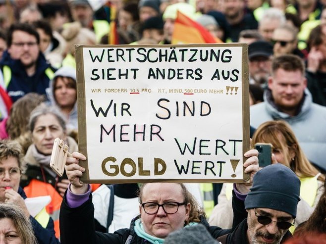 Њемачка: У понедјељак свеобухватан штрајк у саобраћају