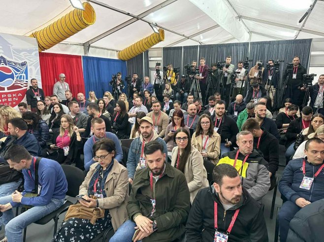 Konferencija za novinare Novaka Đokovića (Foto: RTRS) Konferencija za novinare Novaka Đokovića (Foto: RTRS)