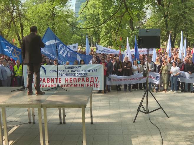 Бања Лука: Протест радника - Фото: РТРС