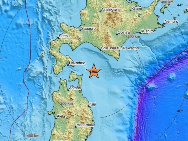 Земљотрес код острва Хокаидо (Фото: ЕМСЦ) - 