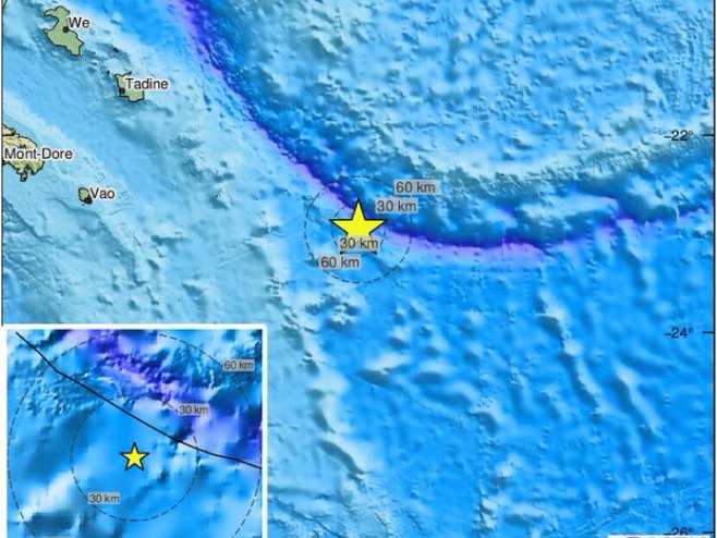 Земљотрес у Новој Каледонији (Фото: twitter.com/LastQuake) - 