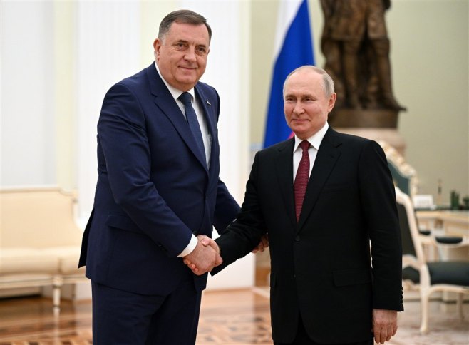 Додик-Путин (Фото: EPA-EFE/ALEXEY FILIPOV/SPUTNIK/KREMLIN) Додик-Путин (Фото: EPA-EFE/ALEXEY FILIPOV/SPUTNIK/KREMLIN) -