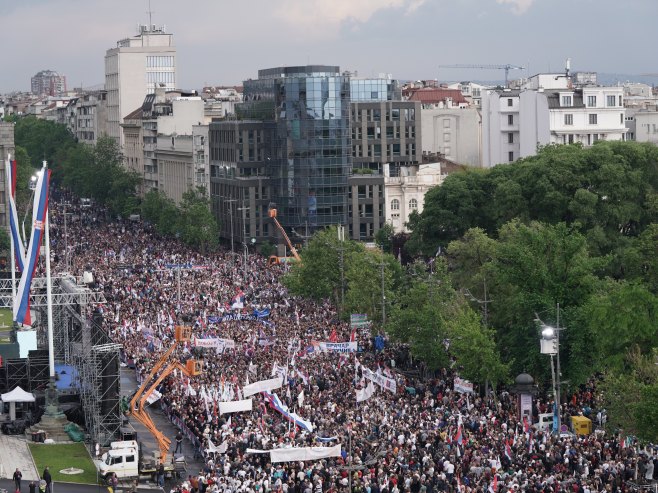 Beograd skup "Srbija nade" (Foto: TANJUG/ STRAHINJA AĆIMOVIĆ) 