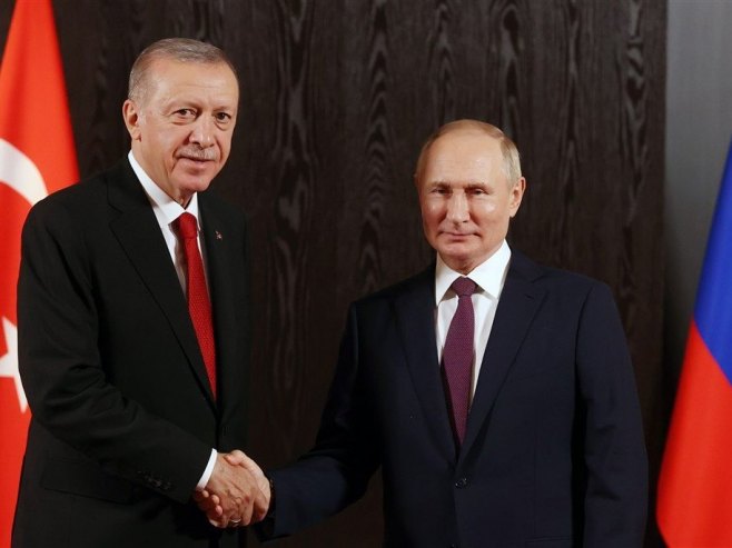 Ердоган - Путин (Фото:  EPA-EFE/ALEXANDR DEMYANCHUK/SPUTNIK/KREMLIN POOL MANDATORY CREDIT) - 