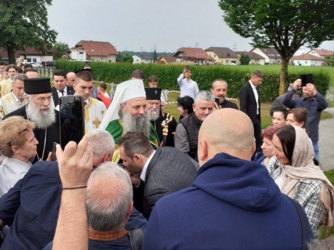 Patrijarh Porfirije u Mauthauzenu (Foto: RTRS)