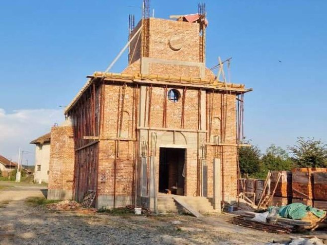 Храм посвећен јасеновачким новомученицима у изградњи у Међувођу - Фото: СРНА