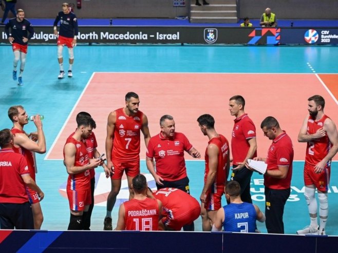 Одбојкаши Србије (Фото: EPA-EFE/ROBERTO BARTOMEOLI) - 