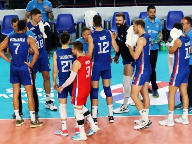 Одбојкаши Србије (Фото: EPA-EFE/NICOLA MASTRONARDI) Одбојкаши Србије (Фото: EPA-EFE/NICOLA MASTRONARDI) -