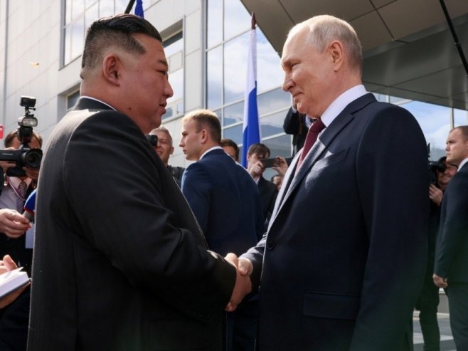 Састанак Путина и Кима у Русији (Фото: EPA-EFE/MIKHAIL METZEL) Састанак Путина и Кима у Русији (Фото: EPA-EFE/MIKHAIL METZEL) -