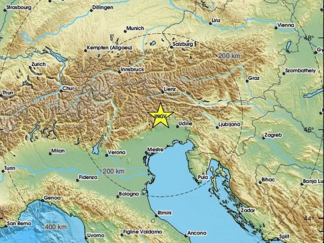 Земљотрес на сјеверу Италије (Фото: ЕМСЦ) - 