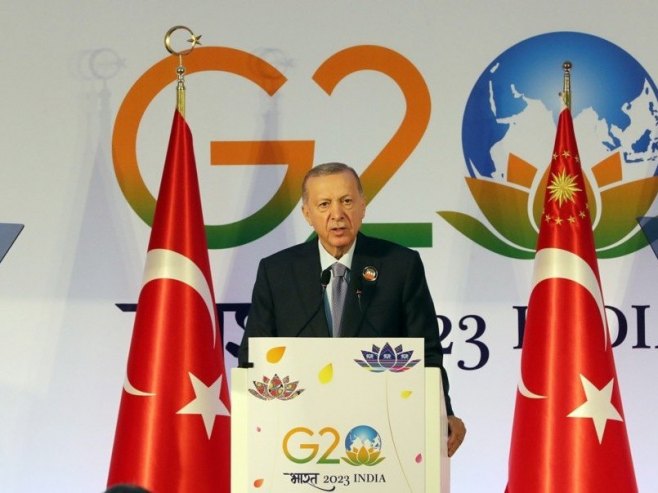 Реџеп Тајп Ердоган (фото:EPA-EFE/HARISH TYAGI) - 