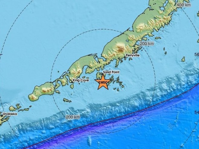 Земљотрес на Аљасци (Фото: emsc-csem.org) - 
