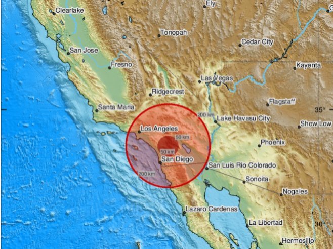 Два земљотреса погодила Калифронију