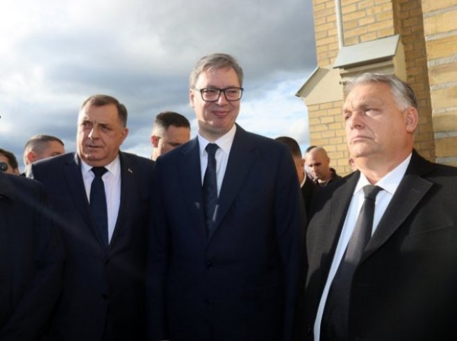 Dodik, Vučić i Orban (Foto: predsjednikrs.rs/Borislav Zdrinja )