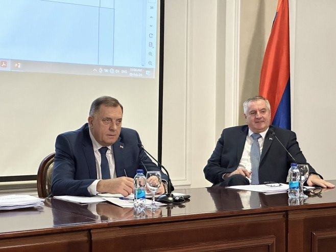 Додик и Вишковић на конференцији за новинаре поводом обиљежавања Невесињске пушке
