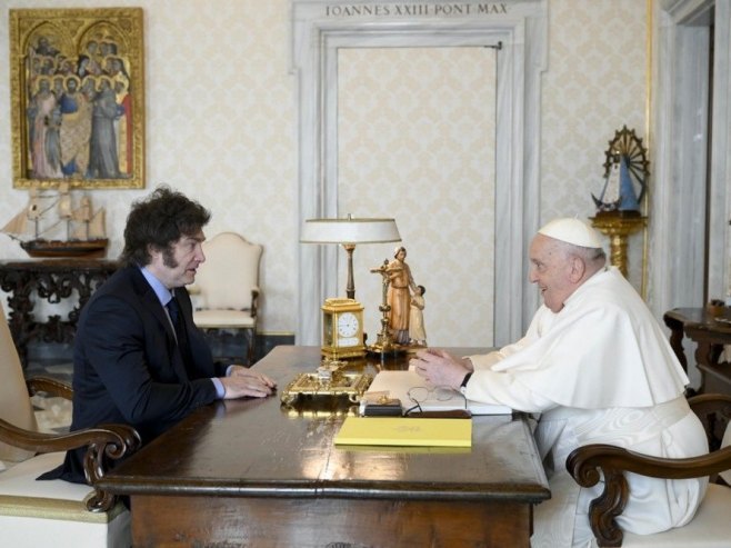Састанак папе Фрање и Хавијера Милеја (Фото:  EPA-EFE/VATICAN MEDIA) - 