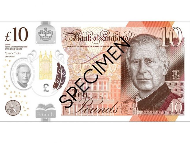 Новчаница са ликом краља Чарлса (Фото: EPA-EFE/The Bank of England) Новчаница са ликом краља Чарлса (Фото: EPA-EFE/The Bank of England) -