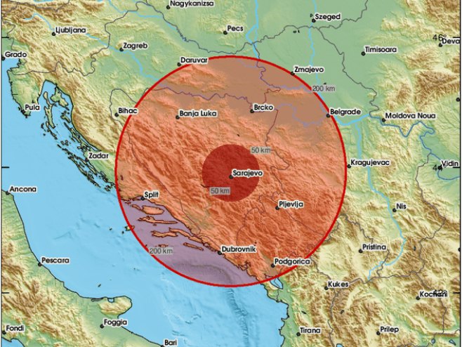 Земљотрес у Сарајеву (фото: https://twitter.com/LastQuake) Земљотрес у Сарајеву (фото: https://twitter.com/LastQuake) -