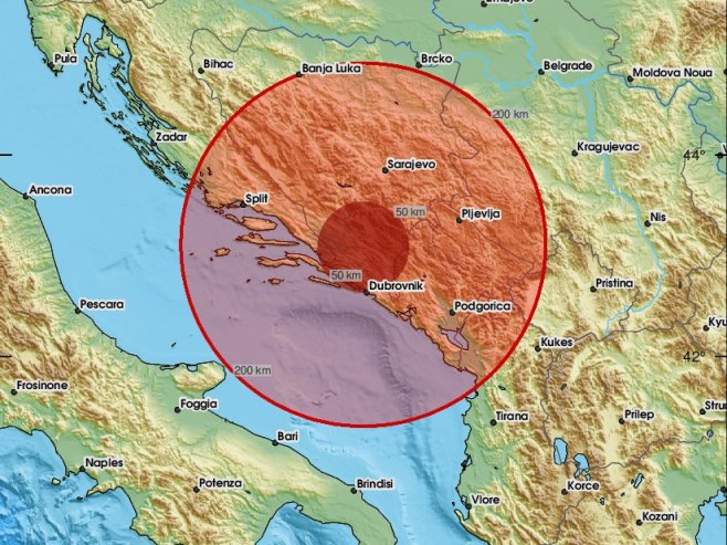 Земљотрес код Билеће, осјетио се и у Хрватској
