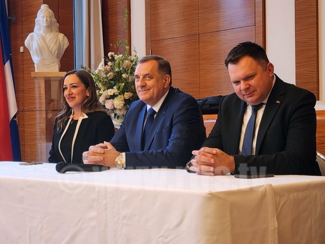 Додик, Будимир и Кондић Панић Додик, Будимир и Кондић Панић - Фото: РТРС