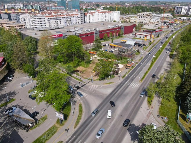 Радови на кружној раскрсници код Акване (Фото: Град Бања Лука/Фејсбук) - 