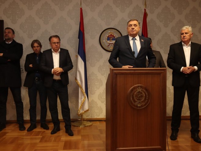 Прес конференција Прес конференција - Фото: predsjednikrs.rs/Borislav Zdrinja