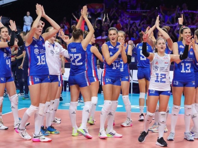 Одбојкашице Србије (Фото: EPA-EFE/OLIVIER MATTHYS, илустрација) - 