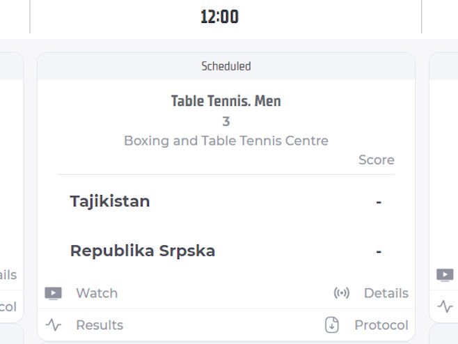 Српска - Таџикистан (Фото: bricskazan2024.games/Screenshot) 