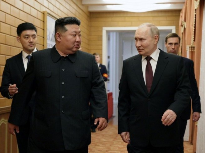 Сусрет Путина и Кима (Фото: EPA-EFE/GAVRIIL GRIGOROV / SPUTNIK) Сусрет Путина и Кима (Фото: EPA-EFE/GAVRIIL GRIGOROV / SPUTNIK) -