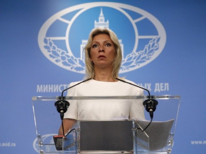 Марија Захарова (Фото: EPA-EFE/MAXIM SHIPENKOV/илустрација) - 