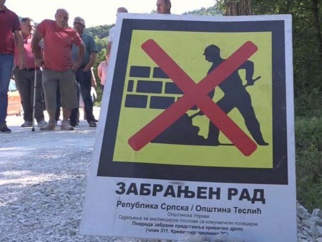 Протест мјештана Очауша - Фото: РТРС