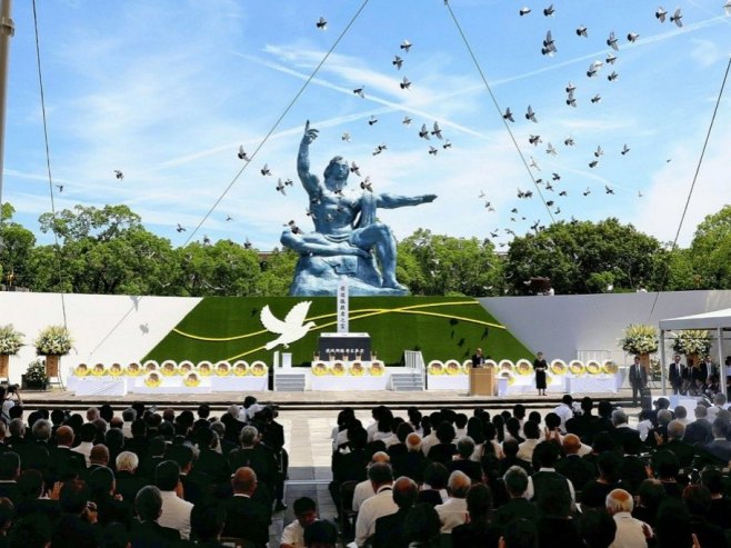 У Нагасакију у Јапану обиљежена 79. годишњица атомског бомбардовања (Фото: EPA-EFE/JIJI PRESS) У Нагасакију у Јапану обиљежена 79. годишњица атомског бомбардовања (Фото: EPA-EFE/JIJI PRESS) -
