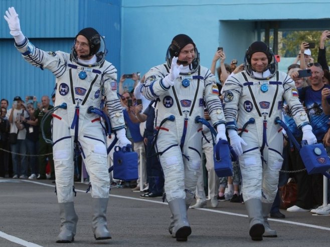 Посада Сојуза MS-26 (Фото: EPA-EFE/MAXIM SHIPENKOV) Посада Сојуза MS-26 (Фото: EPA-EFE/MAXIM SHIPENKOV) -